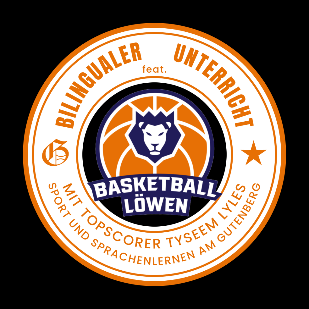 Im Zuge des bilingualen Unterricht waren die Catl - Basketball - Löwen zu Gast im Gutenberg.