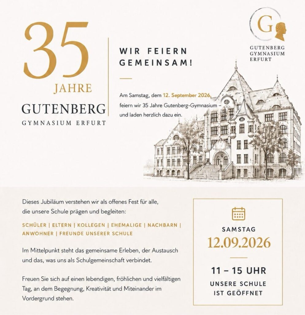 35 Jahre Gutenberg-Gymnasium Erfurt